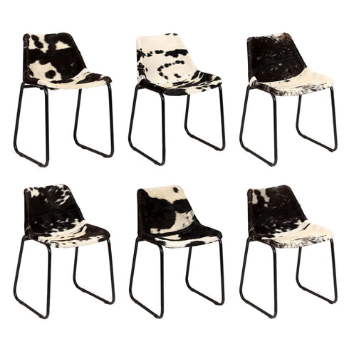 Swen Studio -  Dining Chair 6 pcs Genuine Goat Leather